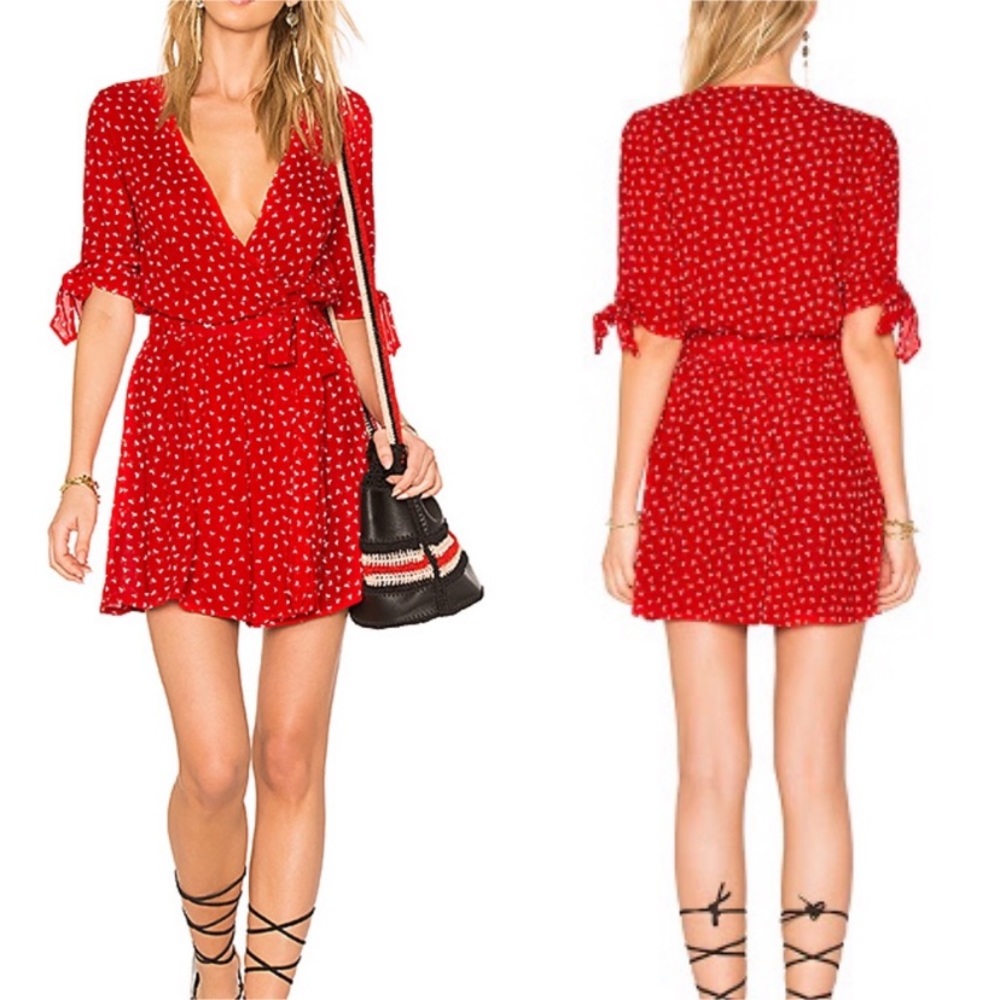 Faithful the brand Oslo red tie dress